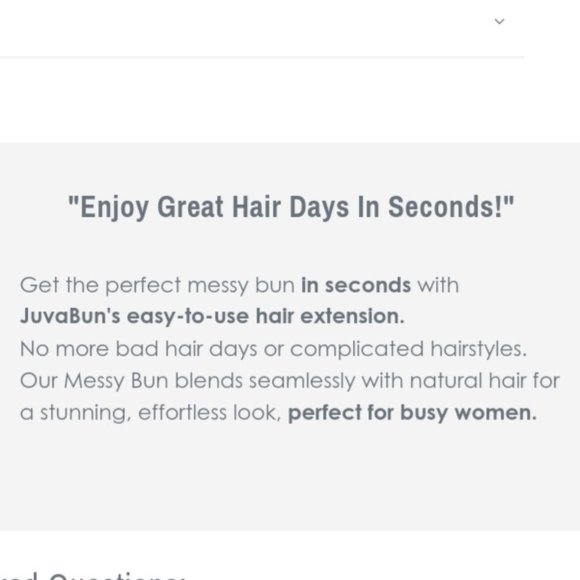 'JUVA~BUN' HAIR STYLING BUILT-IN 'CLAW CLIP' PONYTAIL - Picture 12 of 16